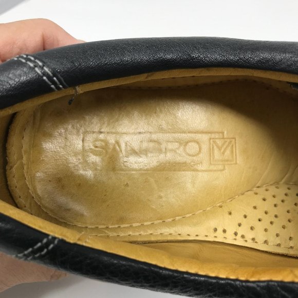 Sandro Split Toe Derby Oxford Black Leather Lace Up Mens 12D Brazil main image 4